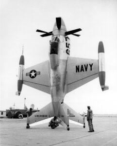 Lockheed XFV-1 on the ground 1954