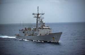 A Perry-class frigate, USS Vandegrift