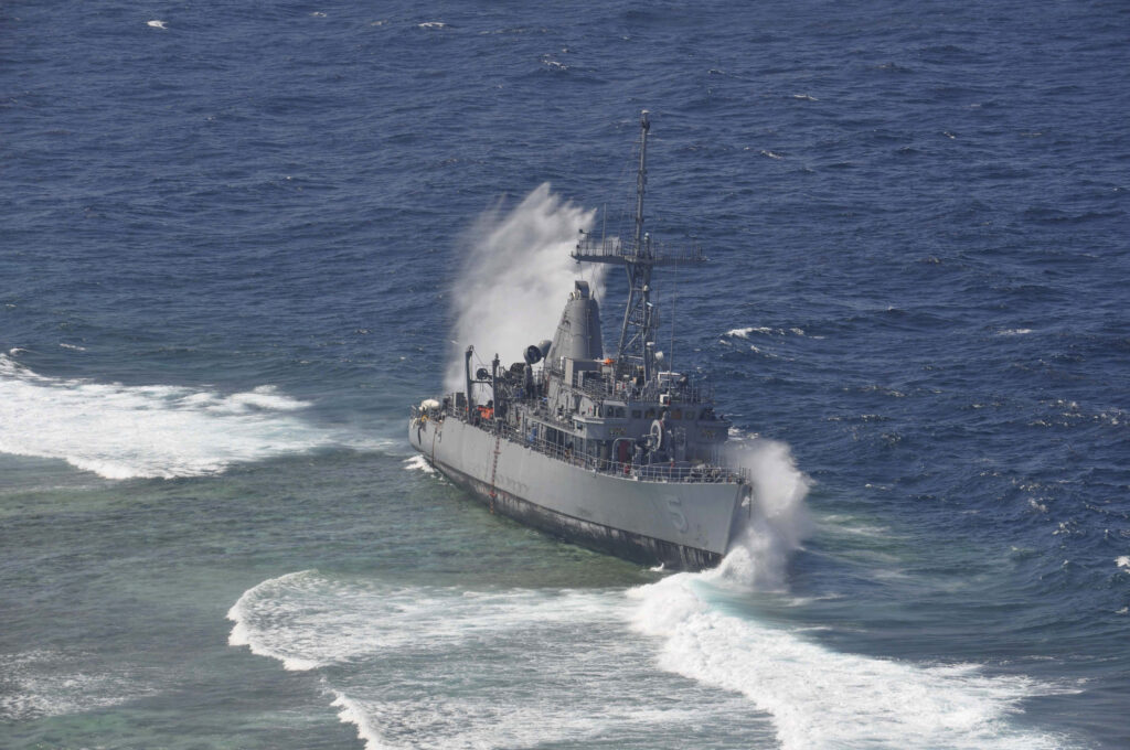 The Avenger-class minesweeper USS Guardian ran aground in 2013.