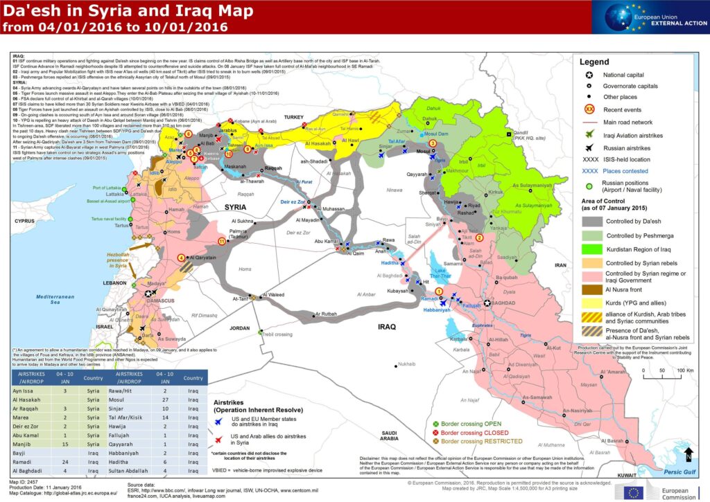 Daesh map Credit: European Commission