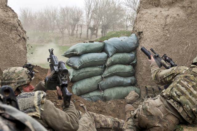 US troops shooting at Taliban