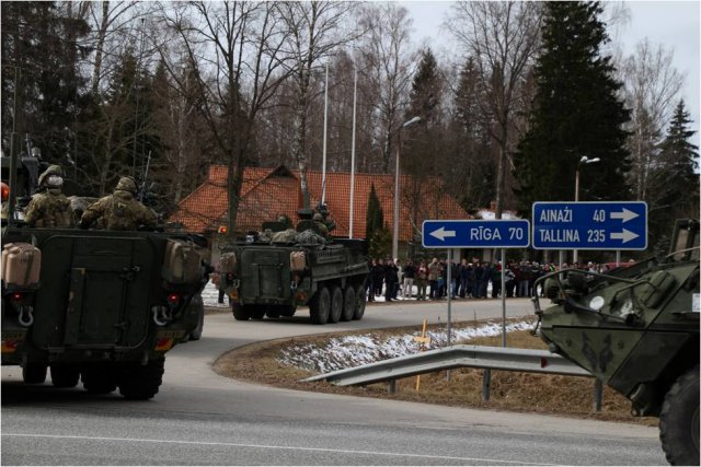 Strykers Deploy in Latvia
