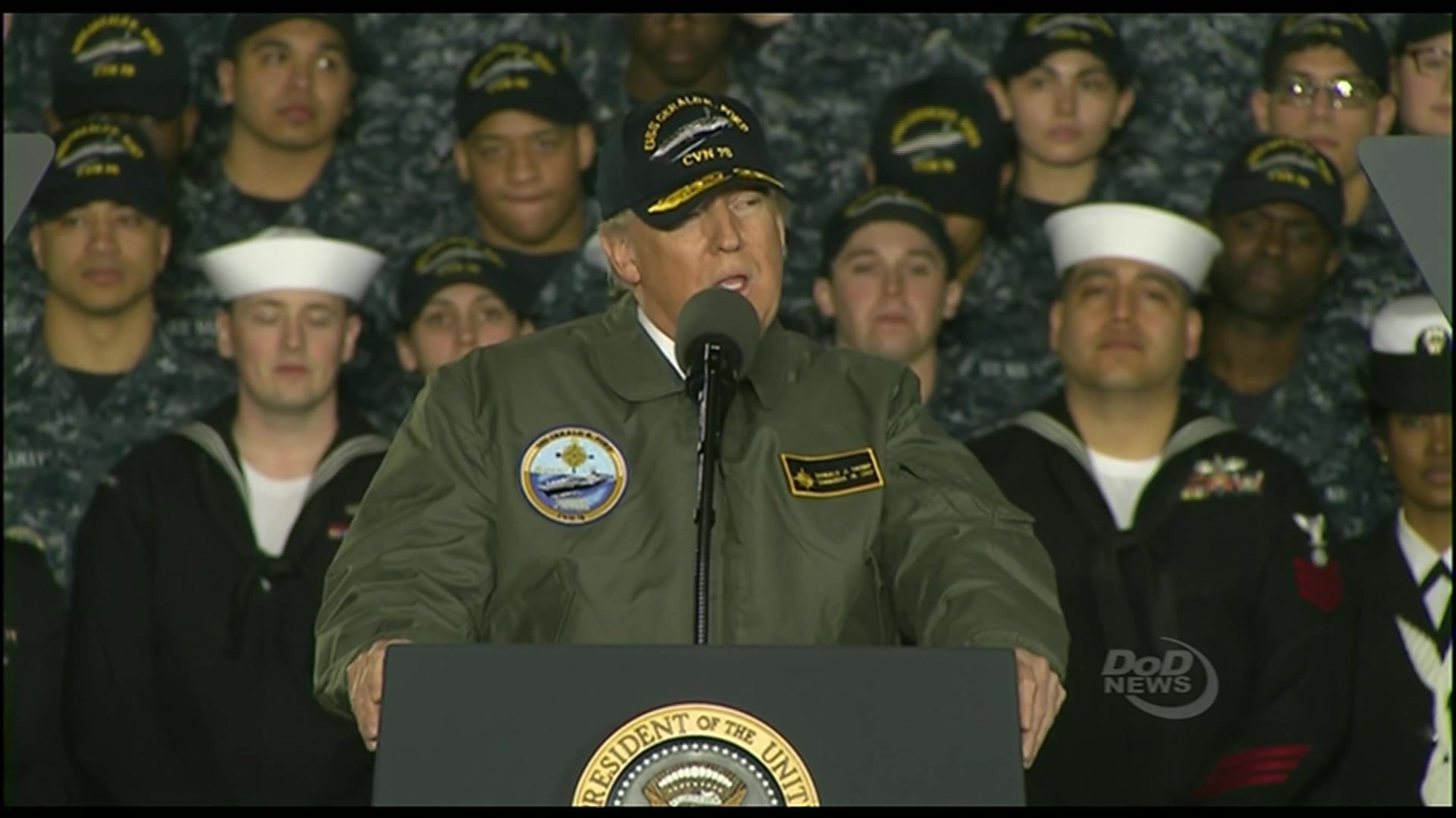 Trump at Ingalls USS Gerald Ford