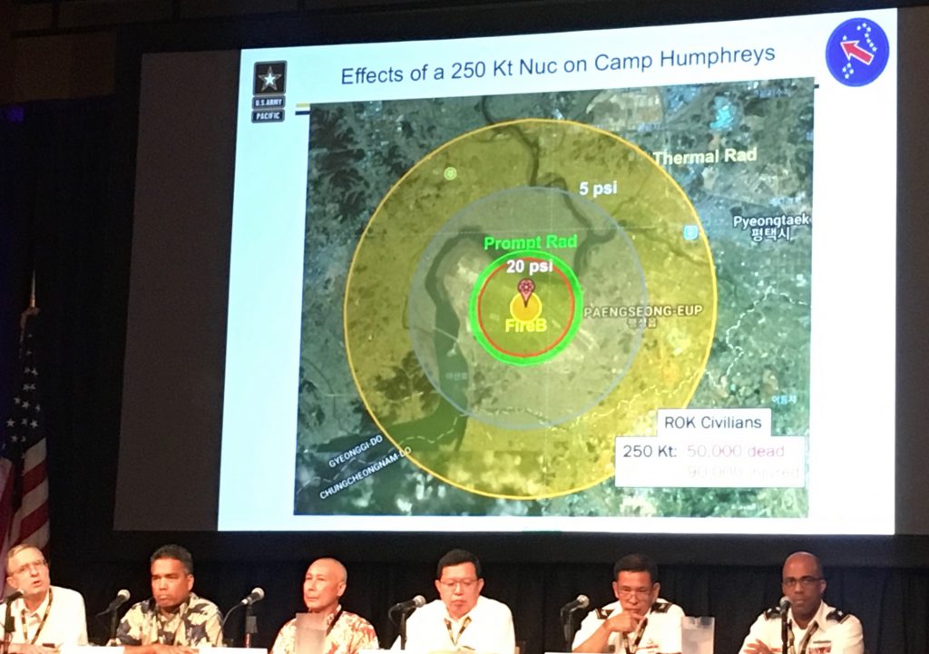 The note at bottom right is hard to read. The salient number: 50,000 Korean civilians dead.