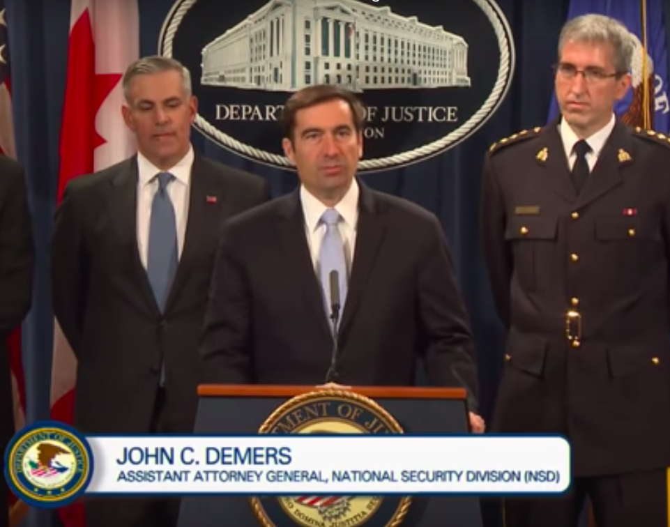 screencap of Justice Department video