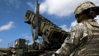 US Army Patriot missile battery trains on Kadena