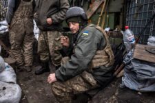 ukraine soldier smoking