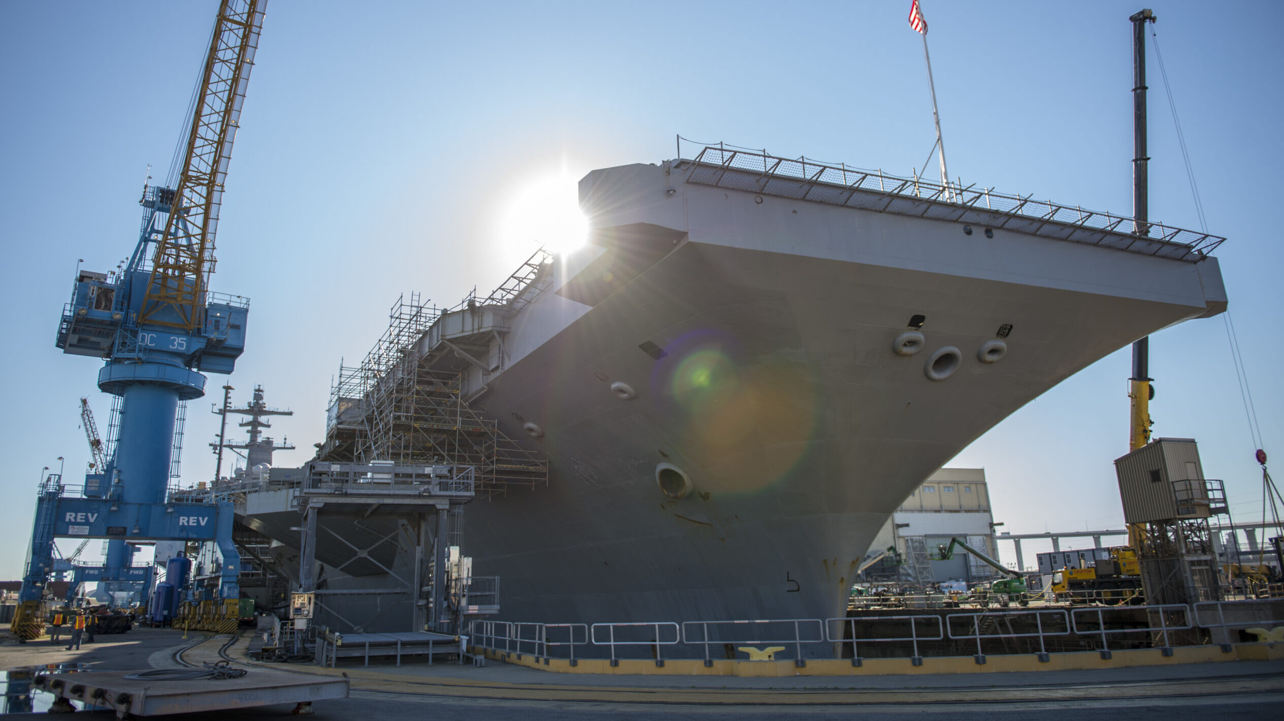 GHWB Parked in Dry Dock