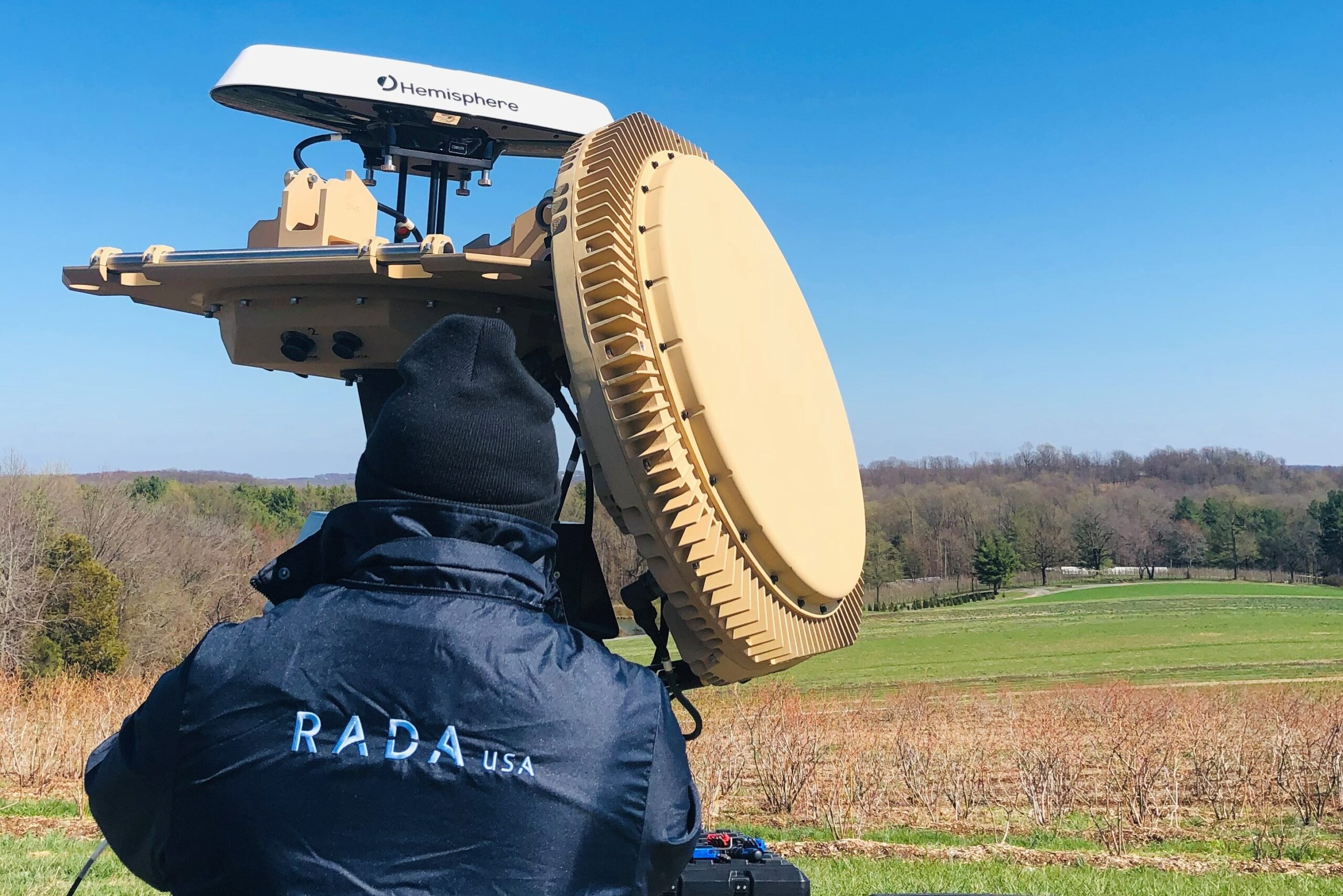 RADA’s RPS-82 (ieMHR) radar can detect a Group 1 drone at 10 kilometers, and if a target is bigger than Group 1 it can see even farther than that.