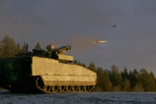 A CV-90 takes a shot. (BAE Systems Hägglunds)