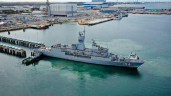 HMAS Parramatta dock entry