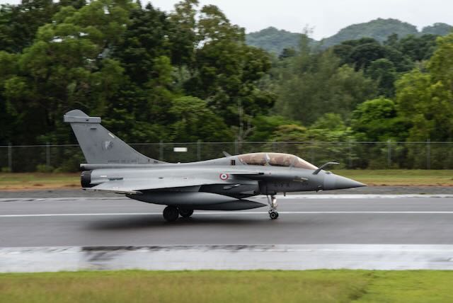 French Rafale lands at Palau Northern Edge 2023 Pacific