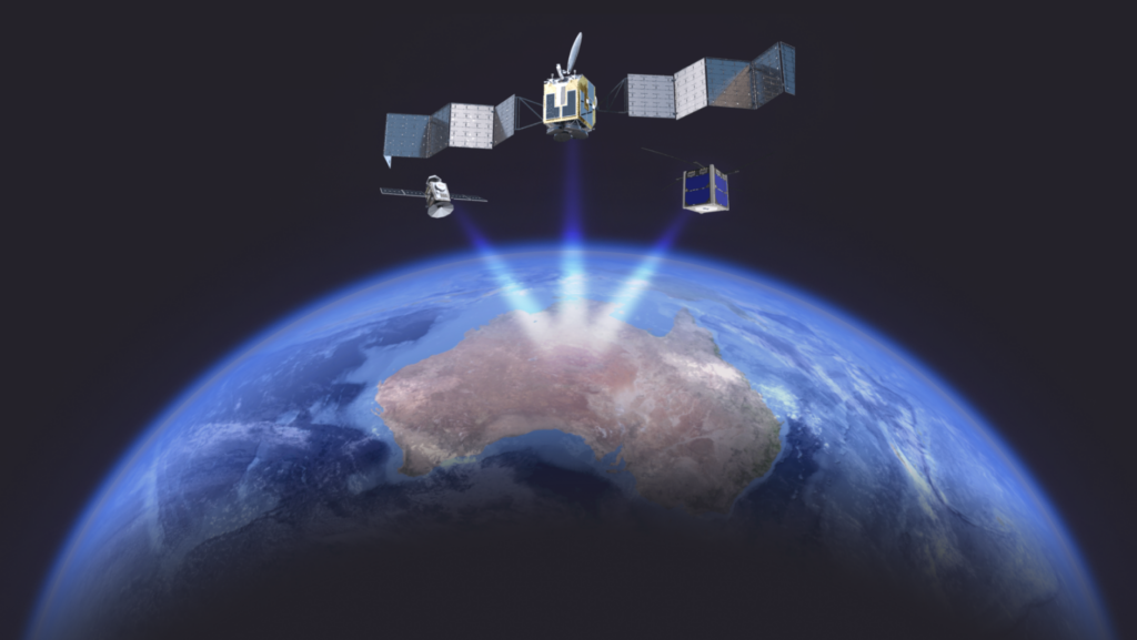 Quasar Space Technologies graphic of multi-channel phased array antenna