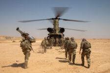 U.S. Army Soldiers conduct a training exercise at Al Asad Air base