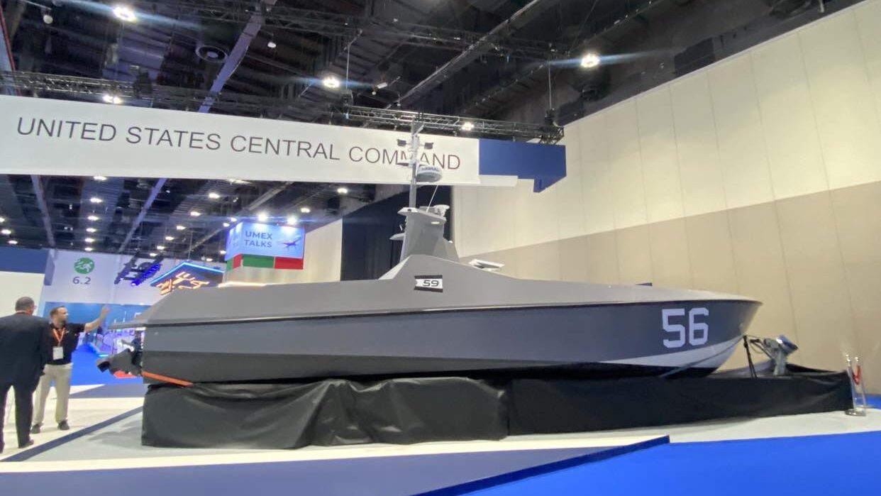 CENTCOM shows off Emirati-American unmanned surface vessel Mast-13 at UAE exhibition