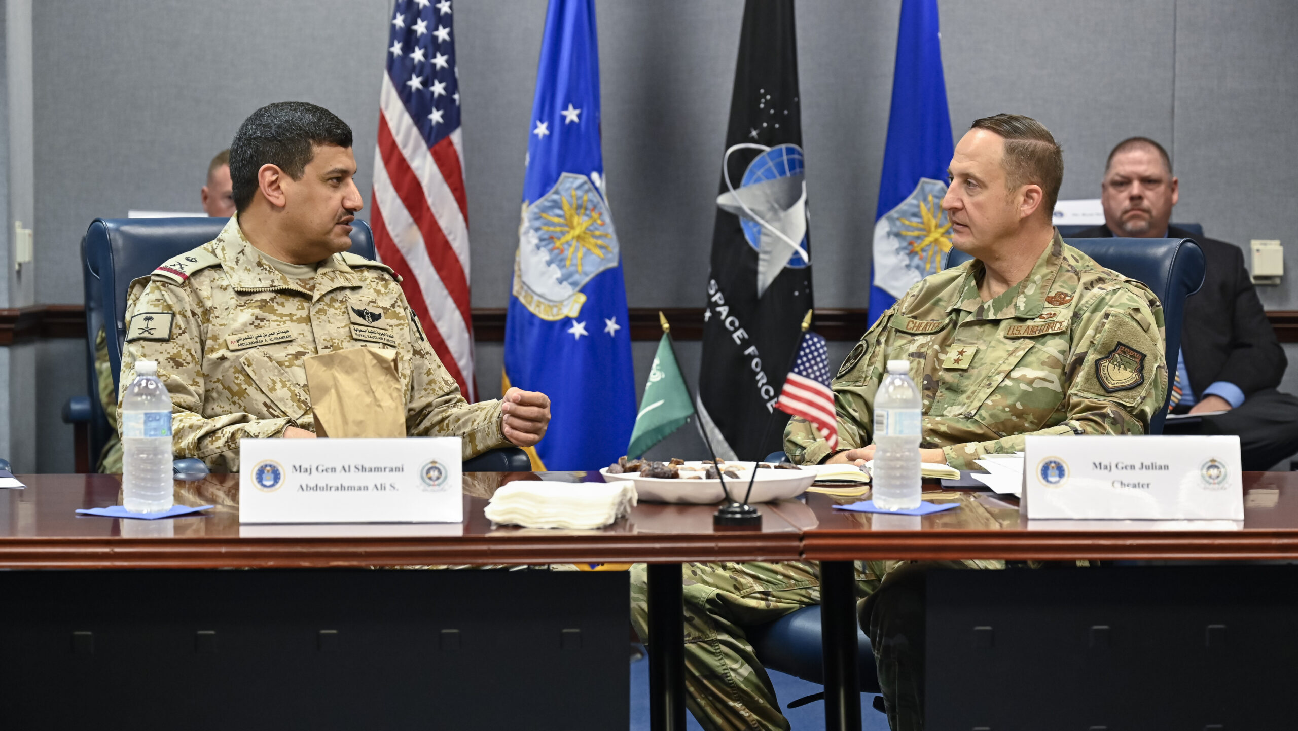 Maj. Gen. Cheater meets Saudi Arabia Maj. Gen. Al-Shamrani