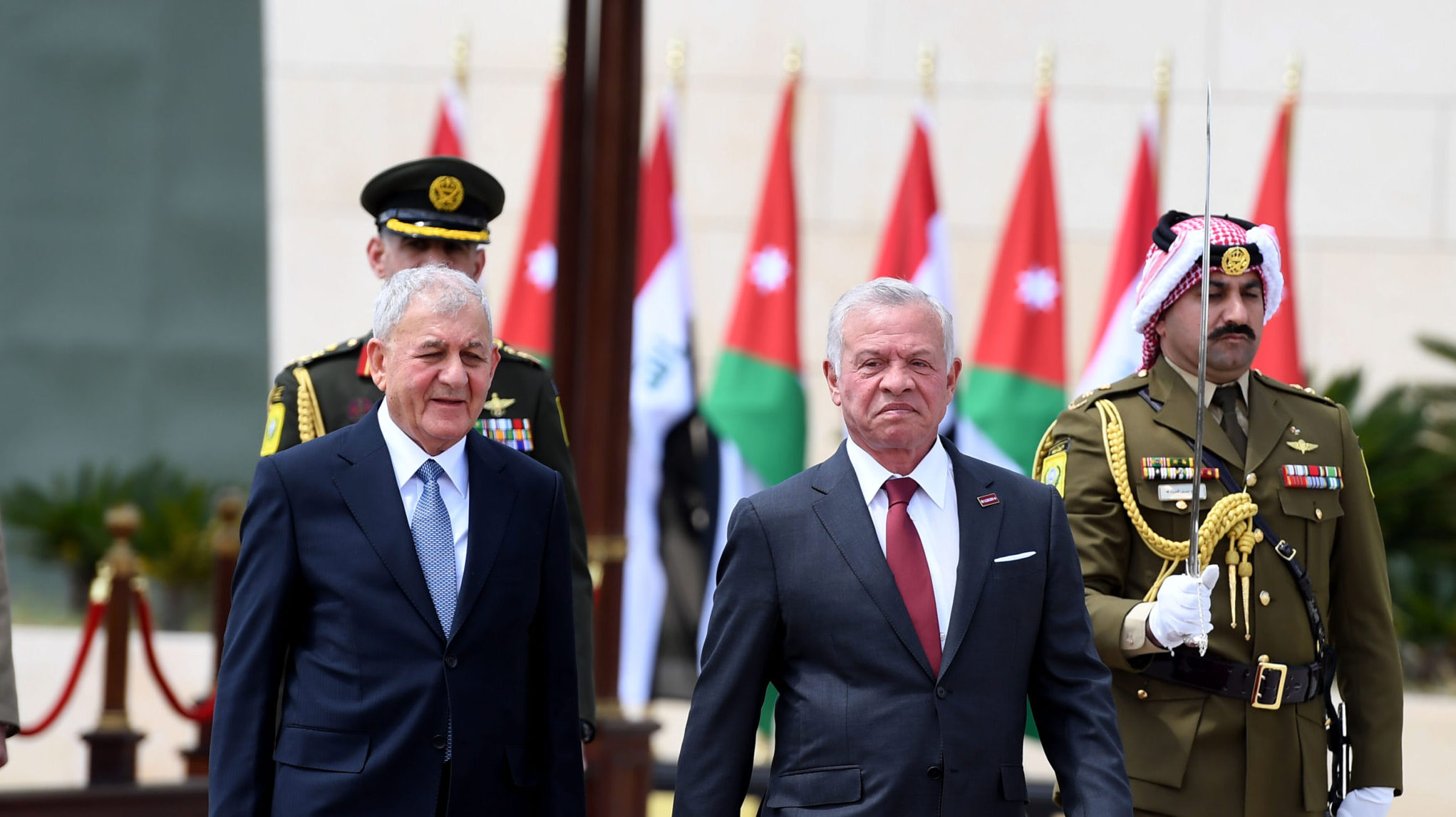 Iraqi President Abdul Latif Rashid in Jordan