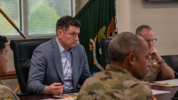 Assistant Secretary of Defense for Special Operations and Low-Intensity Conflict visits 7th Special Forces Group (Airborne)