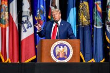 Former U.S. President Donald Trump in Detroit