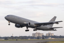 A Boeing KC-46 visits to Yokota