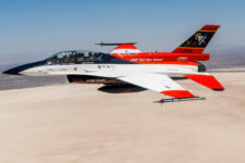 X-62A VISTA flies over Edwards AFB