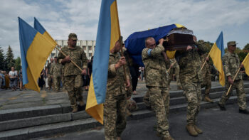 Funeral Takes Place Of Downed Ukrainian Pilot