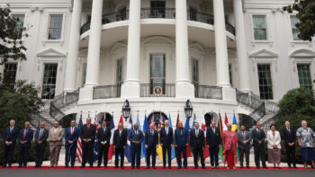 President Biden Participates In Group Photo With Pacific Islands Forum Leaders At The White House