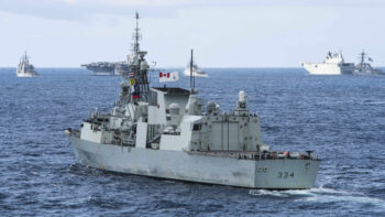 Royal Canadian Navy Halifax-class frigate HMCS Regina