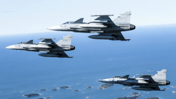 B-1s integrate with Swedish Gripens for first time over Sweden