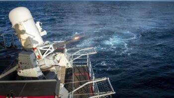 GHWB Shoots a Phalanx CIWS