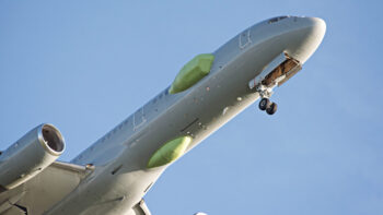 Leonardo-2Excel 'Excalibur' Flight Test Aircraft with new side and belly pods. Credit Dave Turnbull – QinetiQ (2)