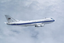 E-4B Nightwatch flies over Midwest